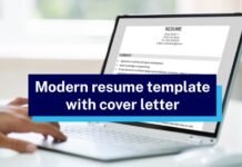 Modern resume template with cover letter Modern resume template with cover letter