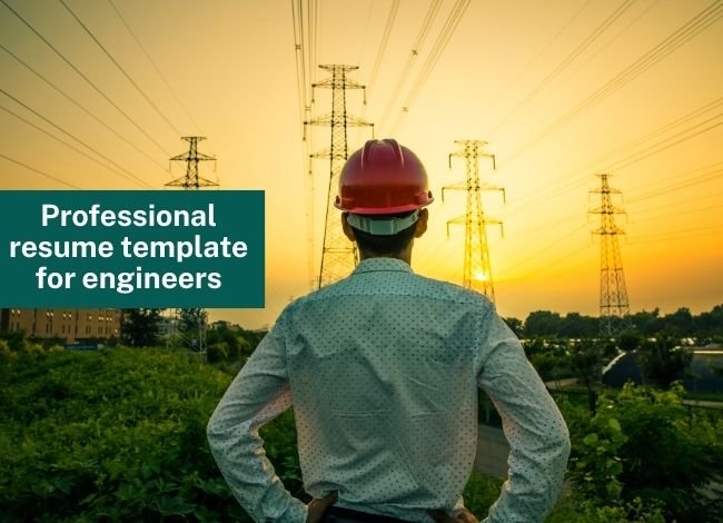 Professional resume template for engineers